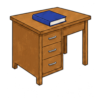 A book on the desk