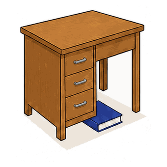 A book under the desk